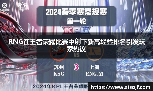 RNG在王者荣耀比赛中创下新高经验排名引发玩家热议