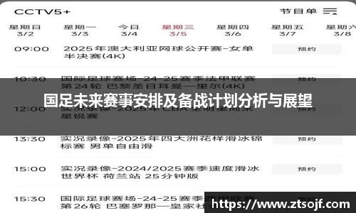 国足未来赛事安排及备战计划分析与展望