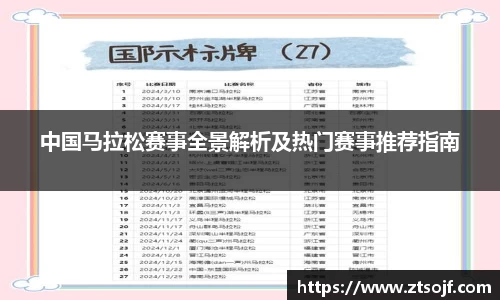 中国马拉松赛事全景解析及热门赛事推荐指南