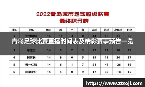 青岛足球比赛直播时间表及精彩赛事预告一览